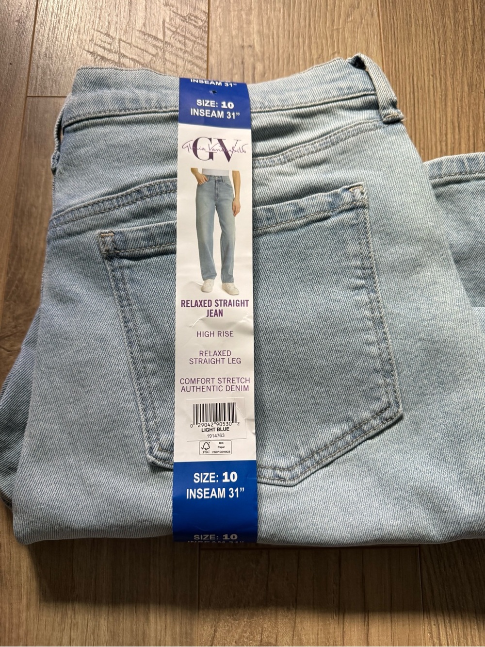 Gloria Vanderbilt Light Blue Relaxed Straight Jeans
